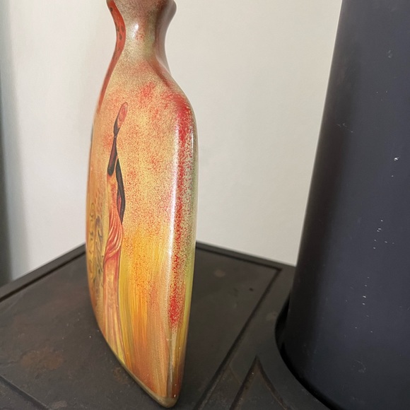 Square Thin Ceramic Decorative Vase - Picture 3 of 10